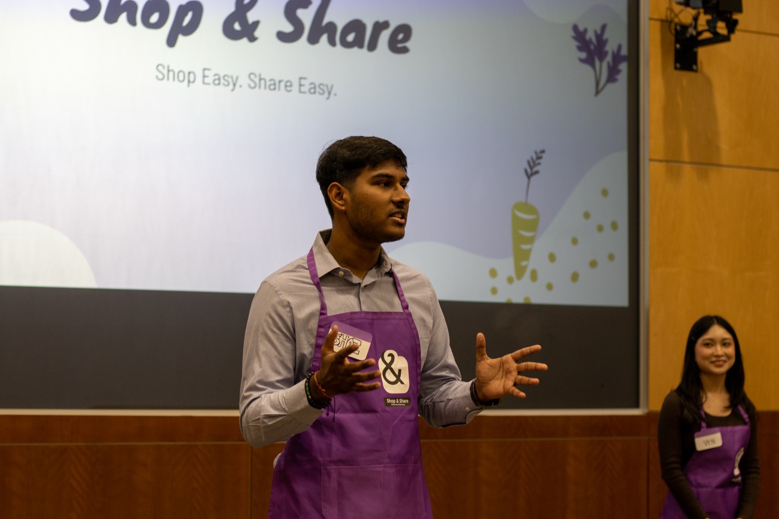 Me presenting at a student organization event